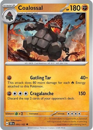 Coalossal 095  - Reverse Holofoil SV05 Temporal Forces - Uncommon