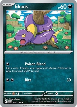 Ekans 100  - Reverse Holofoil SV05 Temporal Forces - Common