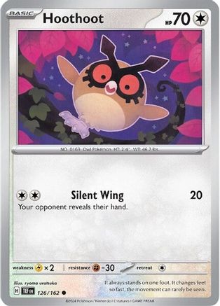 Hoothoot 126  - Reverse Holofoil SV05 Temporal Forces - Common