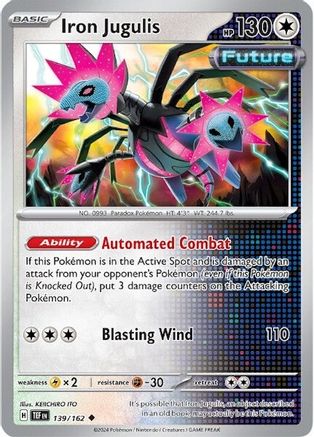 Iron Jugulis 139  - Reverse Holofoil SV05 Temporal Forces - Uncommon
