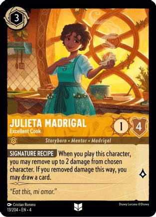 Julieta Madrigal (Excellent Cook) - 13/204 - Uncommon (Foil)