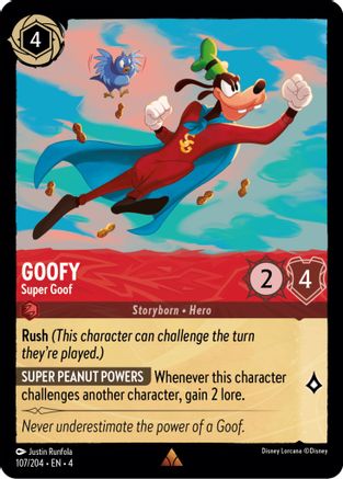 Goofy (Super Goof) - 107/204 - Rare (Foil)