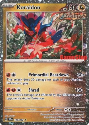 Koraidon (Gamestop Promo) 119  - Reverse Holofoil Miscellaneous Cards & Products - Promo