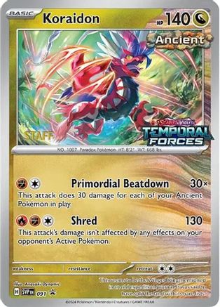 Koraidon (Prerelease) [Staff] 091 - Promo