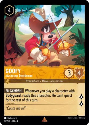 Goofy (Musketeer Swordsman) - 12/204 - Rare (Foil)