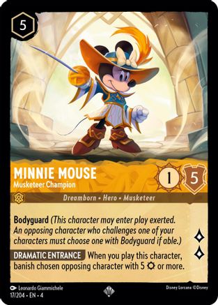 Minnie Mouse (Musketeer Champion) - 17/204 - Super Rare (Foil)