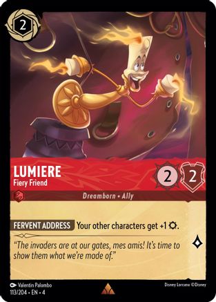 Lumiere (Fiery Friend) - 113/204 - Rare
