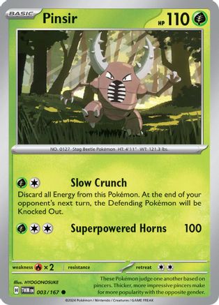 Pinsir 003/167 - Common Reverse Holo