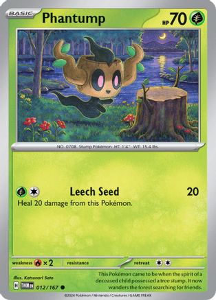 Phantump 012/167  - Reverse Holofoil SV06 Twilight Masquerade - Common