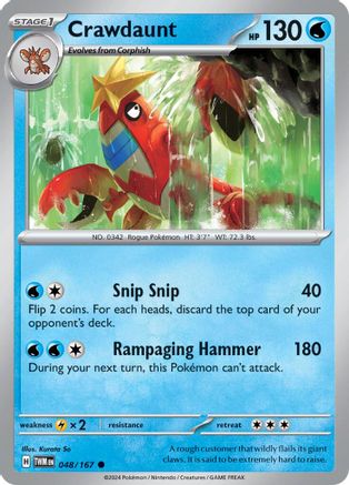Crawdaunt 048 - Common Reverse Holo