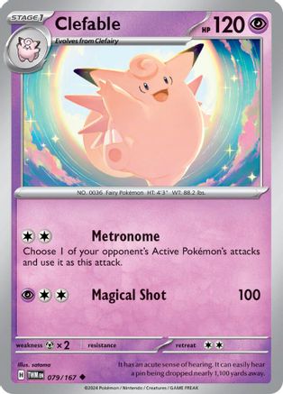 Clefable 079 - Uncommon Reverse Holo