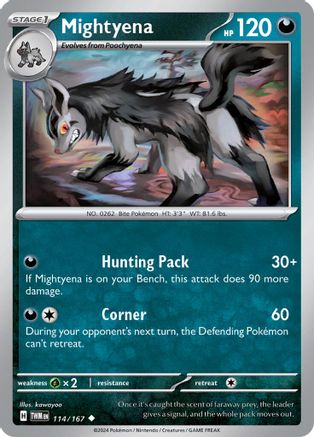 Mightyena 114 - Uncommon Reverse Holo