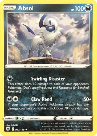 Absol (Cosmos Holo) 097/189  - Holofoil Miscellaneous Cards & Products - Rare