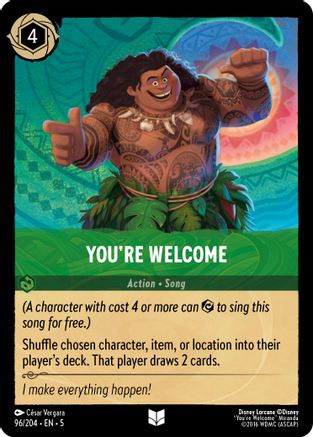 You're Welcome - 96/204 - Uncommon (Foil)