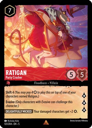 Ratigan (Party Crasher) - 123/204 - Rare (Foil)