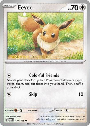 Eevee (Pokemon Together) 133/165  Miscellaneous Cards & Products - Promo