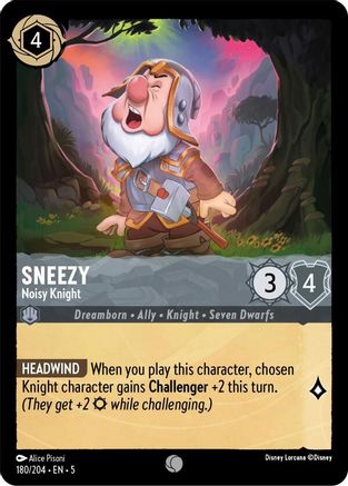 Sneezy (Noisy Knight) - 180/204 - Common (Foil)