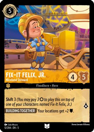 Fix-It Felix, Jr. (Niceland Steward) - 12/204 - Uncommon (Foil)