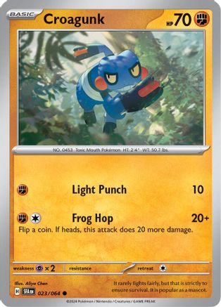 Croagunk 023  - Reverse Holofoil SV Shrouded Fable - Common