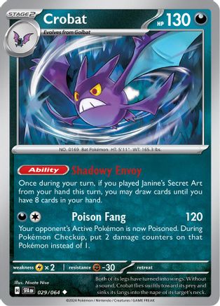 Crobat 029  - Reverse Holofoil SV Shrouded Fable - Uncommon