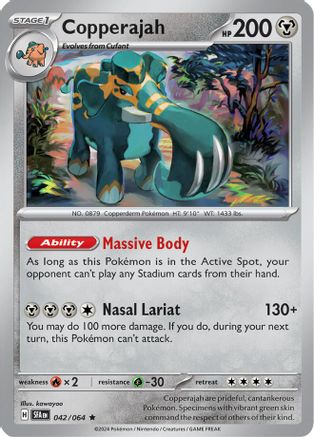 Copperajah 042  - Reverse Holofoil SV Shrouded Fable - Rare