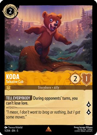 Koda (Talkative Cub) - 1/204 - Rare (Foil)