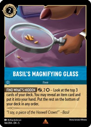 Basil's Magnifying Glass - 166/204 - Rare (Foil)
