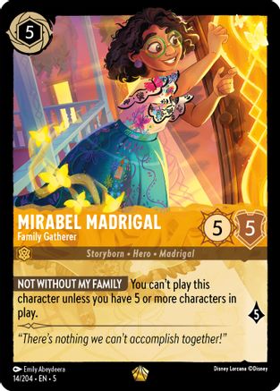 Mirabel Madrigal (Family Gatherer) - 14/204 - Legendary (Foil)