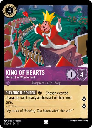 King of Hearts (Monarch of Wonderland) - 57/204 - Uncommon (Foil)