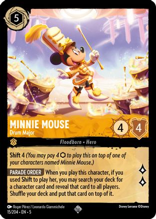 Minnie Mouse (Drum Major) - 15/204 - Super Rare (Foil)