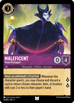 Maleficent (Vexed Partygoer) - 51/204 - Uncommon (Foil)