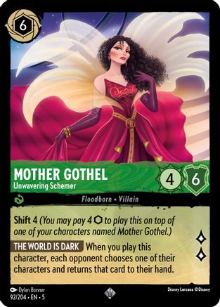 Mother Gothel (Unwavering Schemer) - 92/204 - Super Rare (Foil)