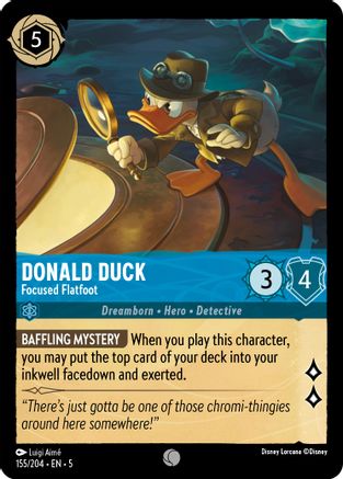 Donald Duck (Focused Flatfoot) - 155/204 - Common (Foil)