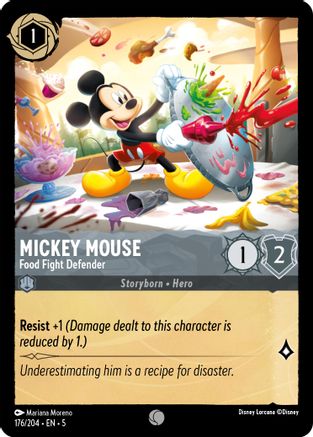 Mickey Mouse (Food Fight Defender) - 176/204 - Common (Foil)
