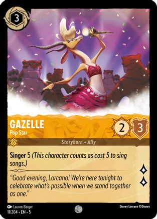 Gazelle (Pop Star) - 11/204 - Common (Foil)