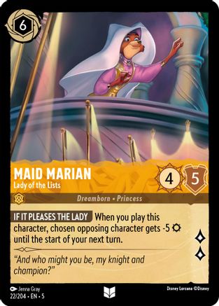 Maid Marian (Lady of the Lists) - 22/204 - Uncommon (Foil)