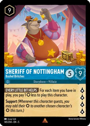 Sheriff of Nottingham (Bushel Britches) - 145/204 - Rare (Foil)