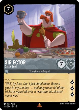 Sir Ector (Castle Lord) - 188/204 - Rare (Foil)