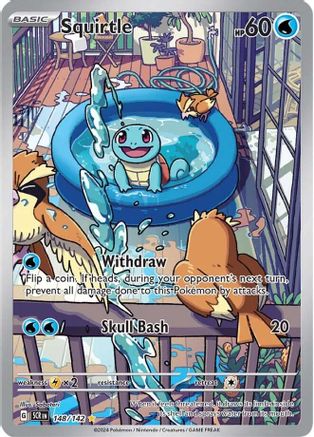 Squirtle 148/142  - Holofoil SV07 Stellar Crown - Illustration Rare