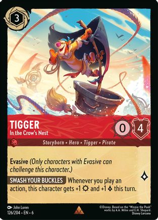 Tigger (In the Crow's Nest) - 126/204 - Rare (Foil)