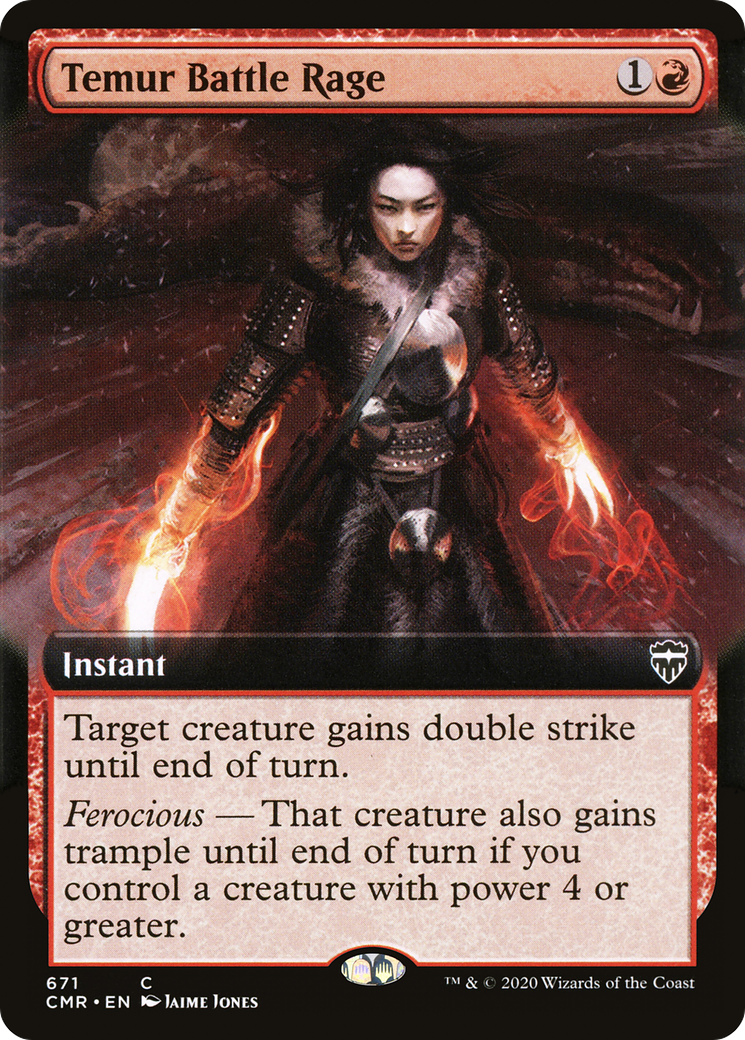 Temur Battle Rage (Extended Art) (CMR-671)  Foil