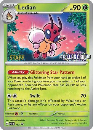 Ledian (Prerelease) [Staff] 133 - Promo Reverse Holo