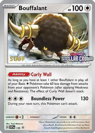 Bouffalant (Prerelease) [Staff] 136 - Promo