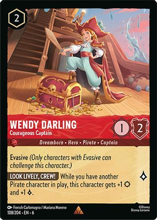 Wendy Darling (Courageous Captain) - 108/204 - Rare