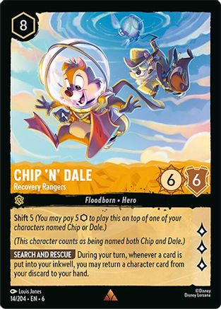 Chip 'n' Dale (Recovery Rangers) - 14/204 - Rare (Foil)