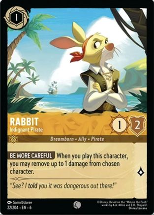 Rabbit (Indignant Pirate) - 22/204 - Common (Foil)