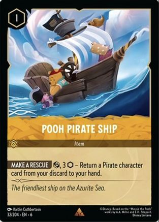 Pooh Pirate Ship - 32/204 - Rare (Foil)