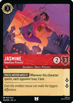 Jasmine (Rebellious Princess) - 106/204 - Uncommon (Foil)