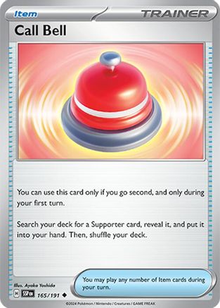 Call Bell 165/191  - Reverse Holofoil SV08 Surging Sparks - Uncommon