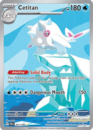 Cetitan 201/191  - Holofoil SV08 Surging Sparks - Illustration Rare
